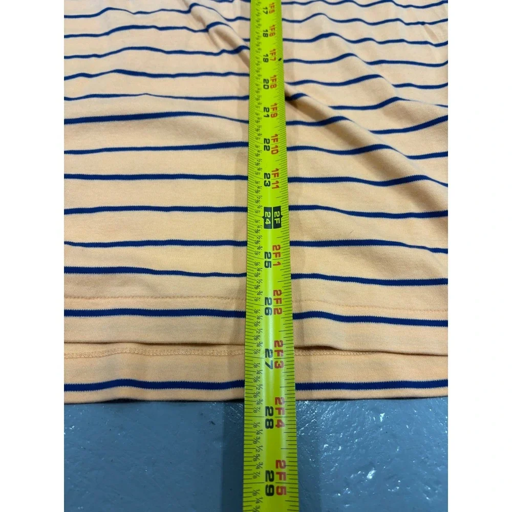 Polo Ralph Lauren Mens XL‎ Classic Fit Striped Short Sleeve Polo Shirt Orange